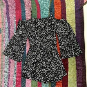 Vince Camuto Polka Dot Romper Size XXS Black & White